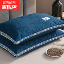 Buckwheat Pillow Grown-all Buckwheat Hulk BUCKWHEAT HULL FOR OLDER MAN HIGH PILLOW LARGE PILLOW LARGE PURE BUCKWHEAT LEATHER SUEDE AUTUMN WINTER