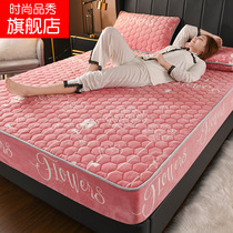 Laminated cotton bunk winter plus suede thickened plush anti-slip protection 1 m 5 Mattress Cover Covered cover All-in-one-meter-five