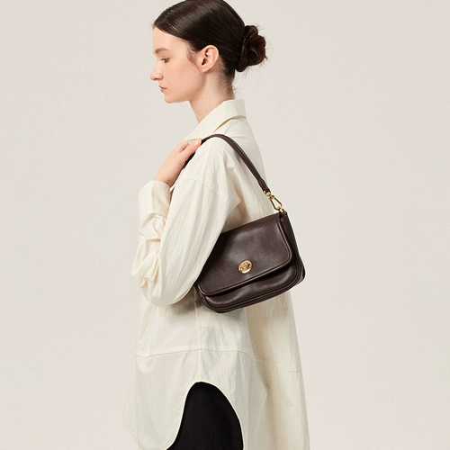 avalea牛皮简约单肩腋下包小号 2024新款复古百搭斜挎包女包 F224