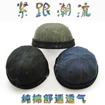 Yuppie Landowners Hat Guapi Berets Hat Mens Ruffled Hood Youth Baotou Hat Male Tide Mans Sailor Cap Thin Cotton Summer Season