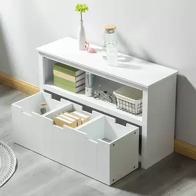Removable household large-capacity storage side cabinet Children's toy storage shelf European-style shelf bookshelf storage box
