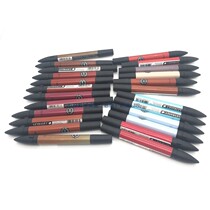 LetrasetTriaMarkers 7 British original imported marker pen three-headed nib Mike pen red and purple series