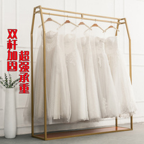 Wedding shelf high-end display rack floor-to-ceiling side hanging clothes rack photo studio dress cheongsam womens clothing shop shelves