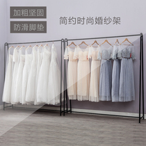 European wedding shelf high-end display rack floor-to-ceiling clothing store hangers simple dress cheongsam womens shelves