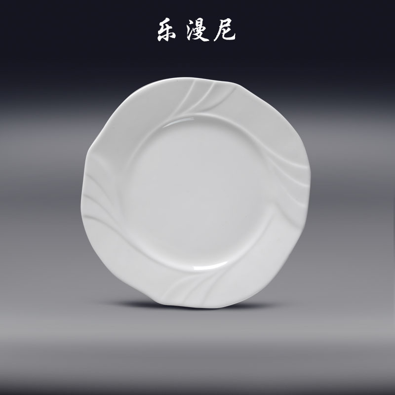 Le diffuse, an abundant wing flat - pure white ceramic hotel hotel tableware special steak dishes creative move