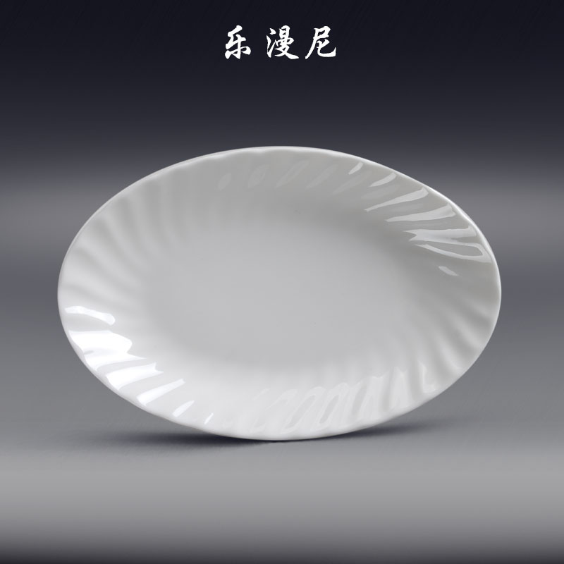 Le diffuse, egg - shaped rib plate - hotel tableware hotpot sauce dab of pure white ceramic disc sauce vinegar dish