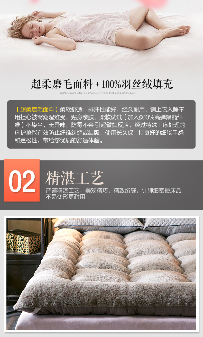 10cm dày gấp đôi ấm cashmere nệm ký túc xá phụ tatami mat là 1,5m sinh viên 1.8m nệm - Nệm nệm nước