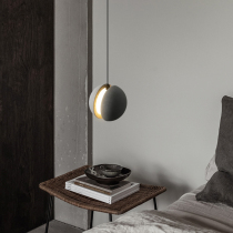 Nordic Lamp Moon Round Ball Industrial Wind Restaurant Bar Showcase Modern Minimalist Minimalist Bedroom Long Line Headboard Chandelier