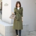 Áo gió nữ Waitmore phần dài phiên bản Hàn Quốc của khí chất tự tu là áo khoác mỏng 2019 mùa thu mới phổ biến quần áo nữ - Trench Coat