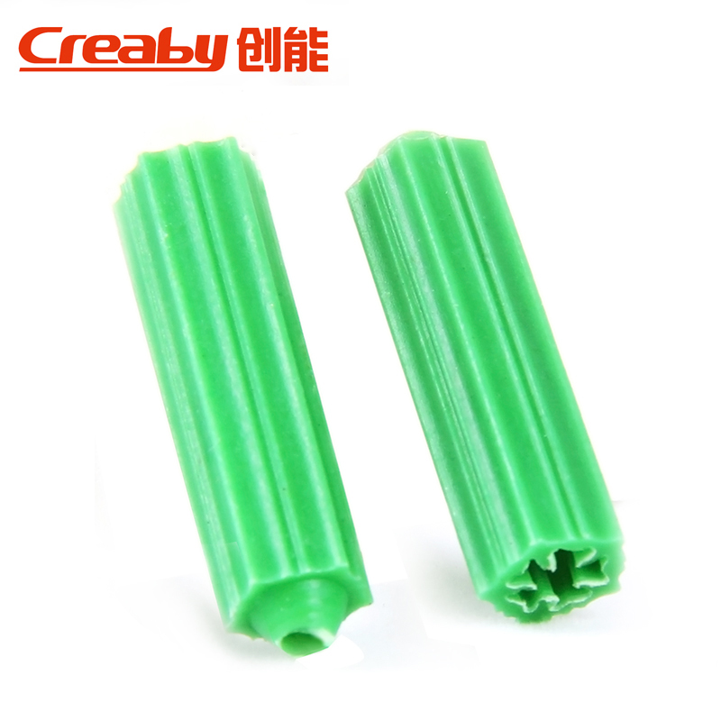 Plastic expansion tube Green nylon plug expansion screw rubber Wall
