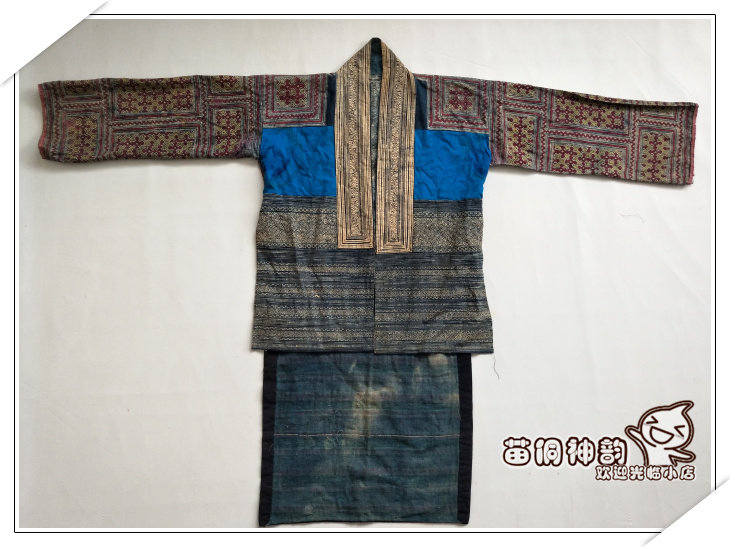 Miao Shenzhen handicraft 4529 Qixi Changang Miao colored old wax dye coat