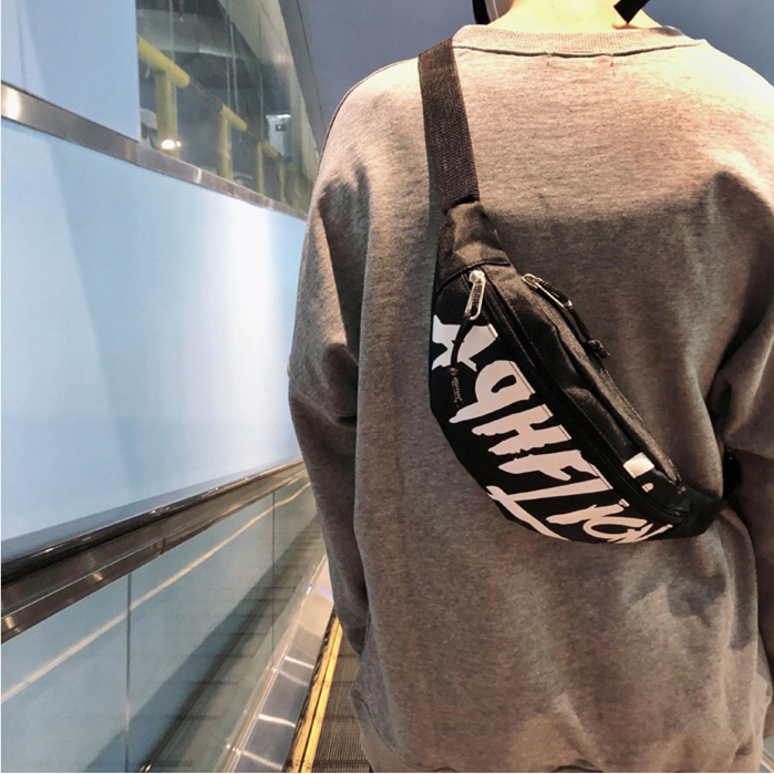 Street Tide Skateboard Chest Bag Men Ins Superfire Country Tide Letters Purse Sloped Satchel Bag Students Bike After Bike