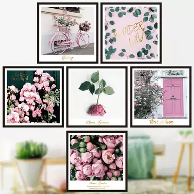 Wall stickers Girl heart pink romantic ins dormitory decoration self-adhesive wallpaper stickers living room bedroom bed head warm Nordic