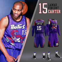 Basketball suit mens summer student competition training suit childrens team uniform Raptors Retro City version Jersey customization
