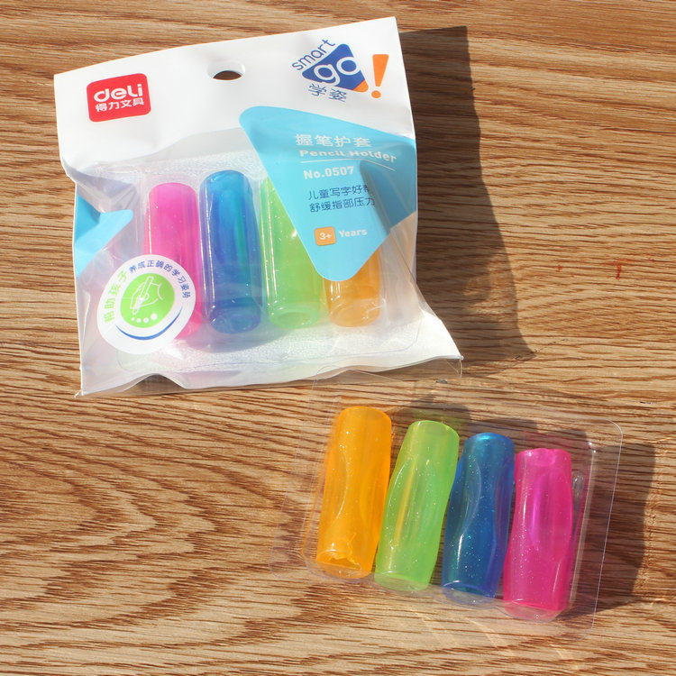 Able 0507 Color Silicone Grip Pens students Children practice words and write correction grip students hold pen cover