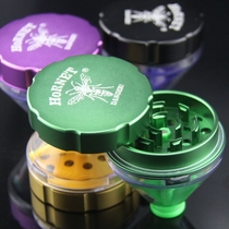 New Hornet Exquisite Cigarette Grinder Grinder Aviation Aluminum Two-Layer Portable