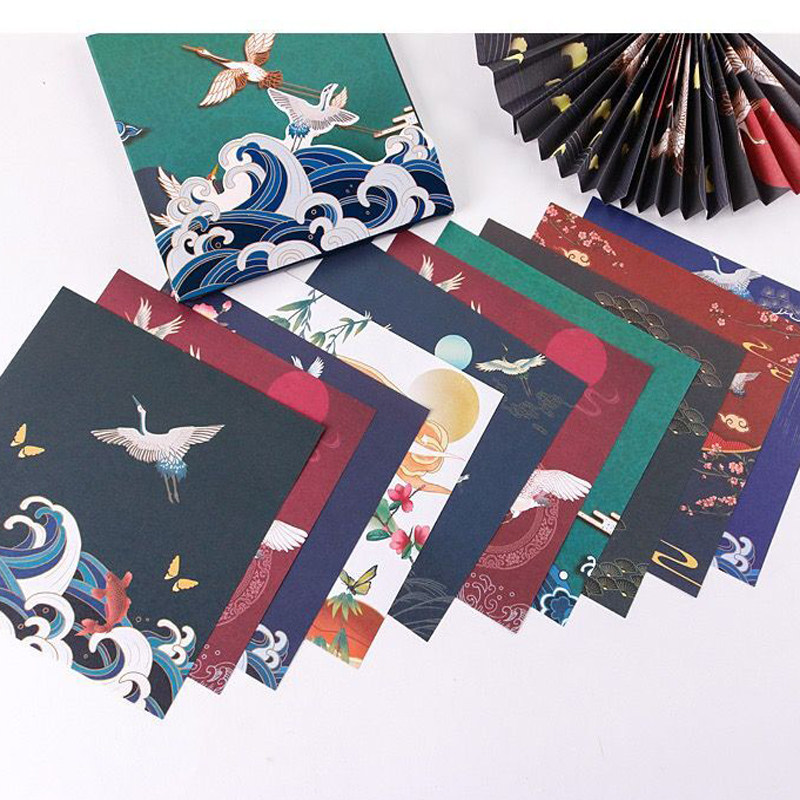 Square Thousands Paper Cranes Paper Handmade Paper Country Tide Wind Color Photocopy Paper Printed Cardboard Children Diy Cut Paper Laminated Paper Material