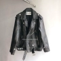 ACSENSE street bf gió PU leather oversize áo khoác da nữ 2018 mới Hàn Quốc phiên bản rời áo da