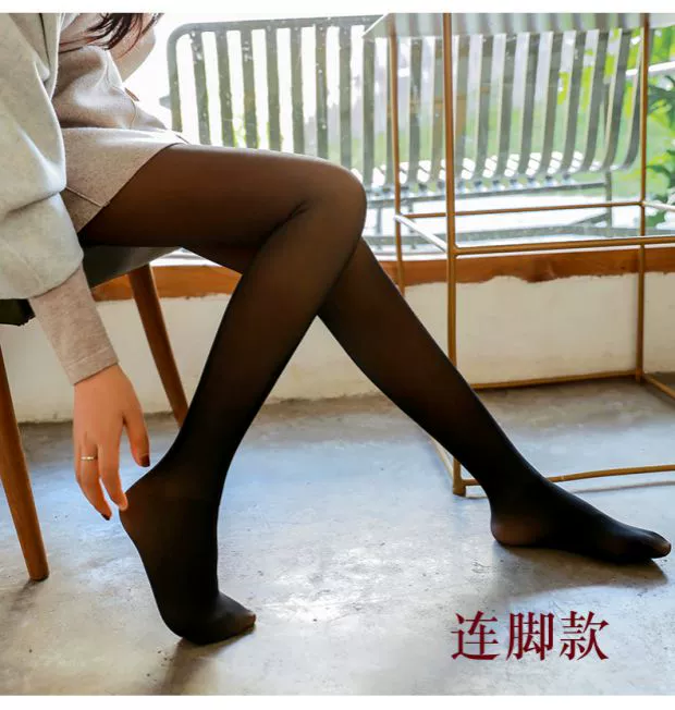 Mùa thu và mùa đông đôi tất legging legging gợi cảm mặc thật và giả qua những chiếc áo lót nữ cộng với nhung dày mùa đông - Xà cạp