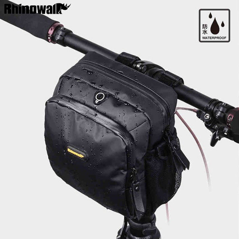 Bicycle charter front bag folding head bag waterproof large-capacity mountaineering handlebar bag electric vehicle bag first bag