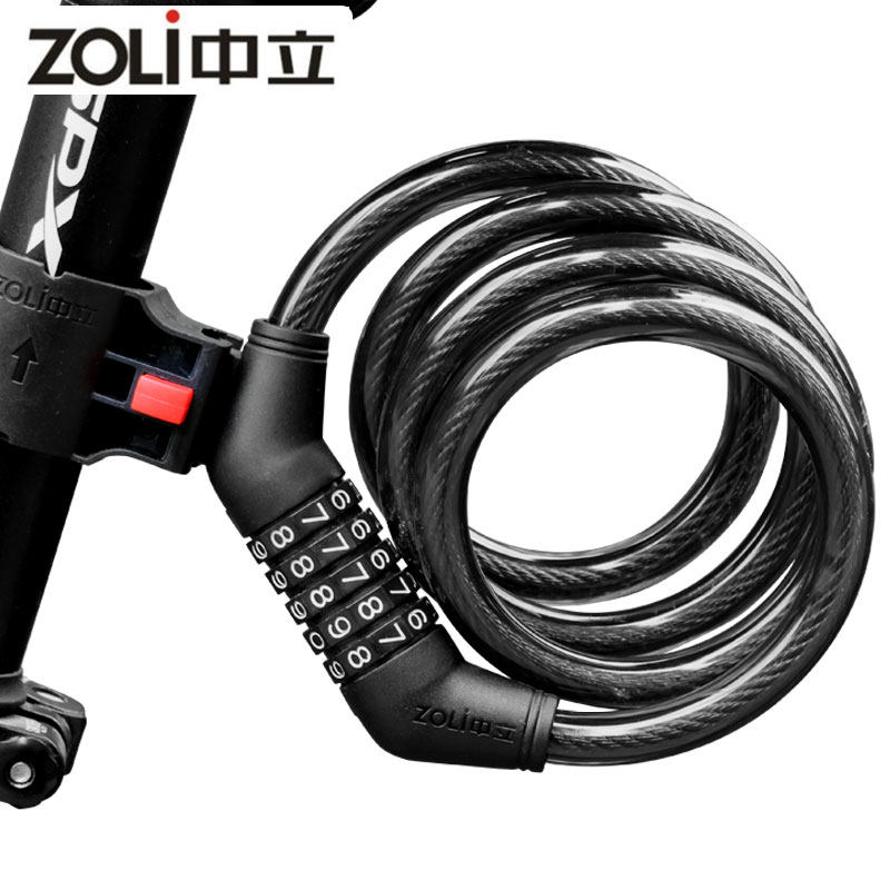 Neutral Bike Lock lock Code Lock Portable Fixed Skateboard Mountain Bike Electric Car Electric Bike Steel Cable Lock-Taobao