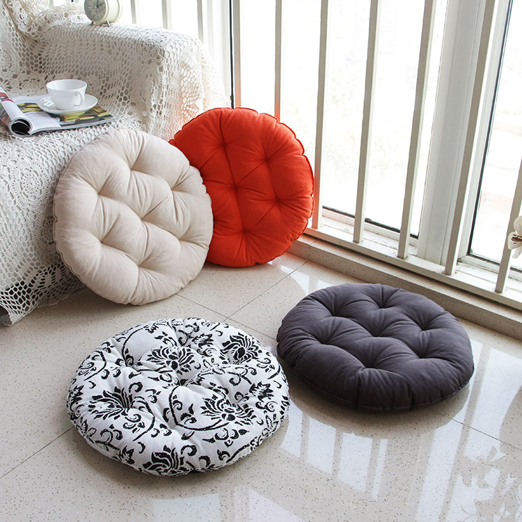 Round fabric fu cushion old rough cloth export thickening environmental protection tatami tea ceremony office