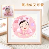 Детская шерстяная картина, детский сувенир ручной работы, делается под заказ, ручная роспись