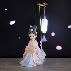 Hanfu Chinese Style Resin Doll Ornaments Ancient Style Princess Home Decoration Living Room Ornaments Best Friend Girl Gift