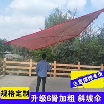 Large parasol facade umbrella commercial outdoor stall folding windproof large umbrella size custom square umbrella