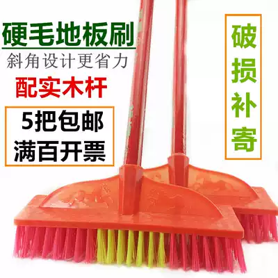 Long handle stiff wool floor brush cosmetic room tile brush bathroom brush floor cleaning cement floor brush