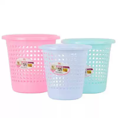 Household plastic creative hollow trash can office uncovered storage bucket waste paper basket cosmetic room sundries trash can