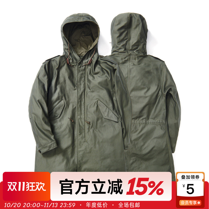 M51 Fishtail Coat Japanese 11oz Okayama Satin Fabric Asahi Zipper Functional Parka Windbreaker