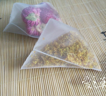 Transparent nylon mesh triangle bag Four corner bag Gold word tower bag tea bag Flower tea empty bag 5 8*7cm1000 pcs