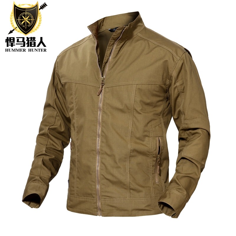 Spring and autumn military fan tactical jacket outdoor waterproof wear-resistant tear-resistant commuter jacket Male archon casual stand collar