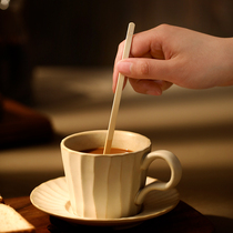 Coffee stirring stick disposable independent packaging woody long handle hot drink baby milk powder honey stirring stick 100 only