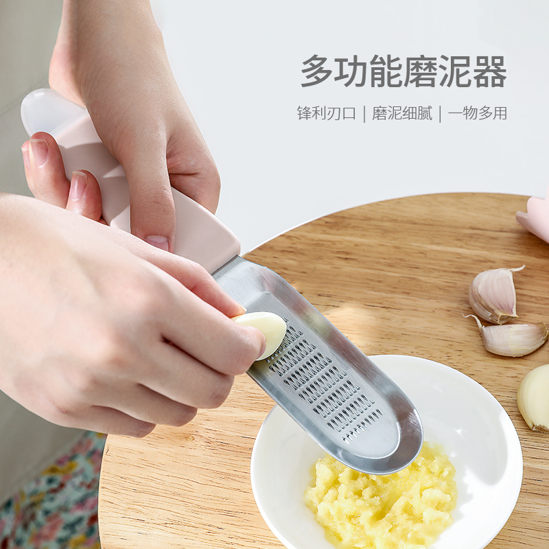 Japan Home Multifunction Grinders Kitchen Manual Wipe Garlic Puree Fruits Vegetable Clay 304 Stainless Steel Mill Ginger