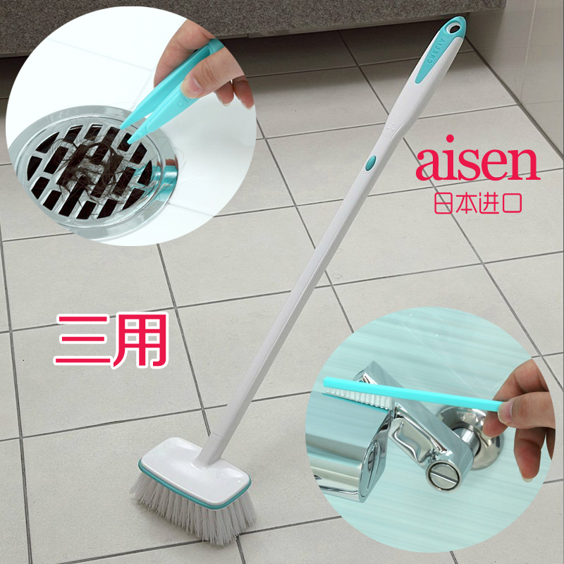 Japan AISEN Bathroom Cleaning Brush Multi - function Bath Cleaning Brush Floor Tile Crack Brush