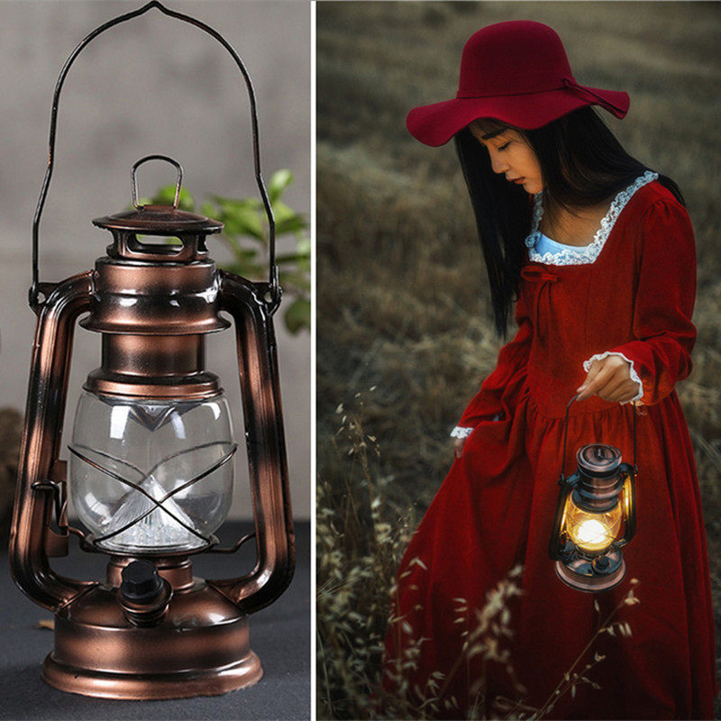 Exterior View Photography Props Children Photo Lighting LED Coal Oil Lamp Wedding Dress REAL NIGHT VIEW SHOOTING OLD RETRO COAL OIL LAMP