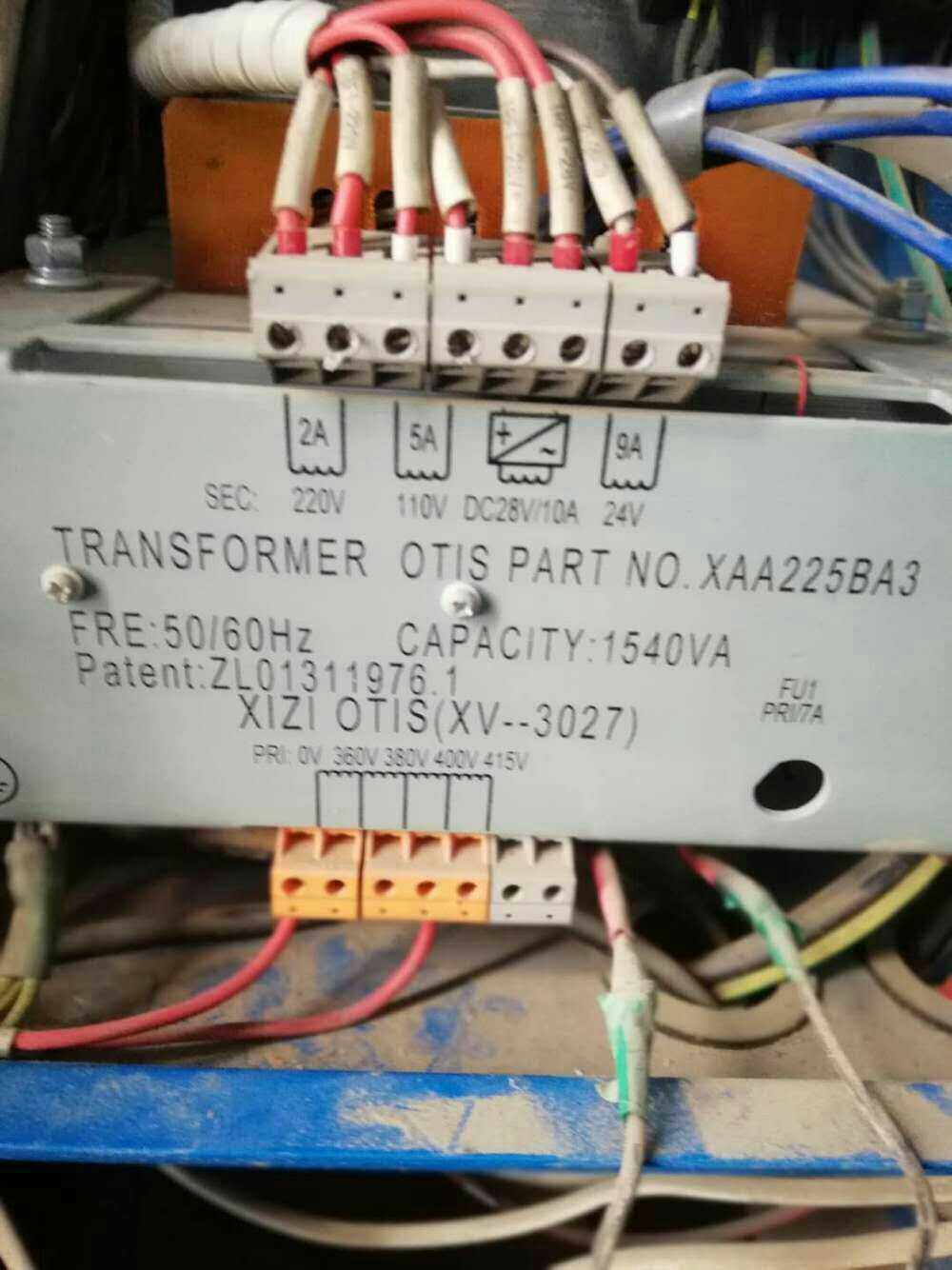 XISOTIS elevator transformer, XAA225AQ1 AT1 BF1 BF2 A1 BB2 BK1 BK2
