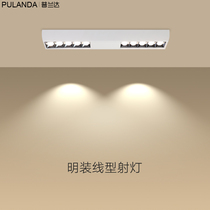 Nordic ceiling ceiling grille light living room bedroom aisle lighting LED Line light light cover back wall wash Wall spotlight