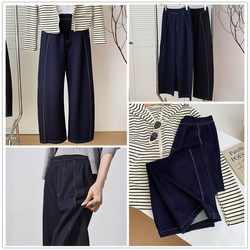 Free Shipping Autumn and Winter Fashion Slimming Versatile Wave Stitching Scimitar Jeans 2632