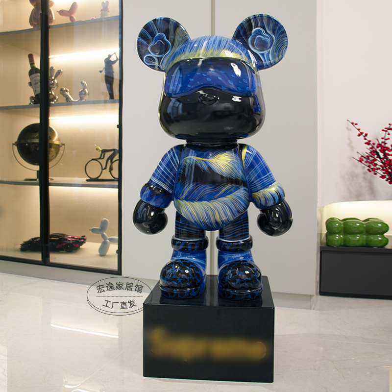 Creative Hand-Painted Cool Bear Piggy Bank, Large Floor-Standing Ornament for Living Room, Tv Cabinet Decoration, Housewarming Gift, Business Opening Gift Creative Hand-Painted Cool Bear Piggy Bank, Large Floor-Standing Ornament for Living Room, Tv Cabinet Decoration, Housewarming Gift, Business Opening Gift