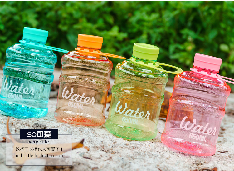 Mini cup xô nhỏ Hàn Quốc xu hướng sáng tạo cốc nước tươi chai nước nhựa cốc nữ sinh viên dễ thương chai nước bình giữ nhiệt tiger