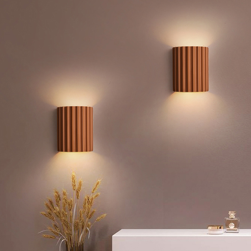 Nordic Bedroom Bedside Lamp, Modern Minimalist Personality, Macaron Resin Wall Lamp, Creative Entrance Led Wall Lamp