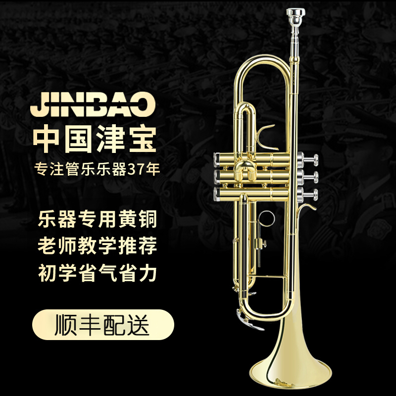 Zingbao JBTR-300 601410 Golden Small Number drop B Beginners Professional Playing examination instrument Shunfeng