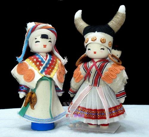 Xiaoqing 27 см. Miao People Buyi, Yi Mongolian тибетские и другие специальные ремесла для этнической куклы конопли