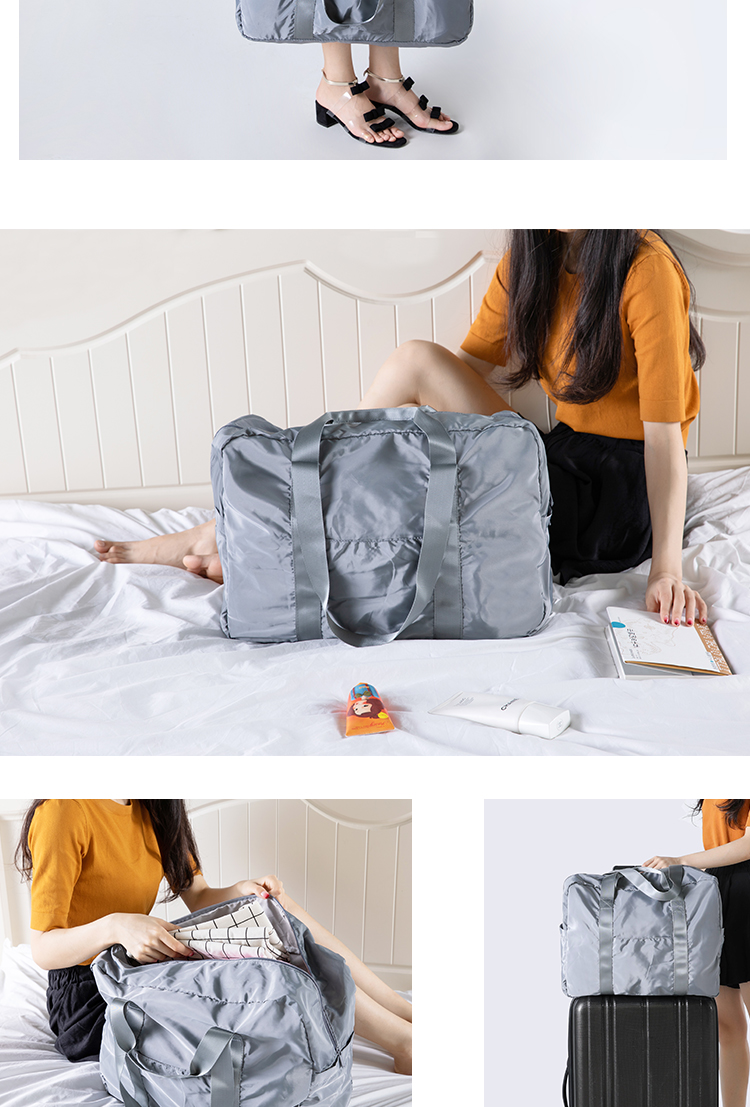 Túi du lịch xách tay gấp túi du lịch nam nữ nhẹ đơn giản dung lượng lớn túi lưu trữ không thấm nước túi ngắn túi xách du lịch cỡ lớn