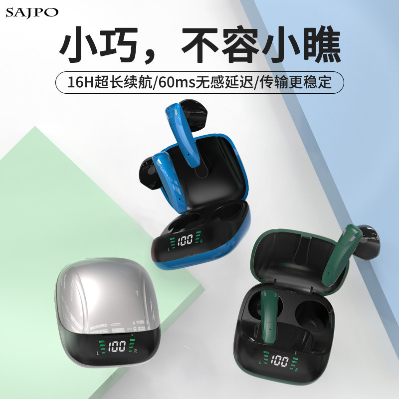 SyJian Park E68 Bluetooth headphone True Wireless Sport Semi-In-ear No Delay Game Noise Reduction Applies To Apple Huawei Oppo Xiaomi Vivo High-end Men And Women High Sound Quality 2021 New