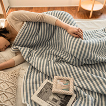 Japanese Knitted Tianzhu cotton quilt cotton air conditioning thin summer quilt cotton double stripes machine washable summer quilt