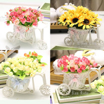 Bike Flower Basket Pendulum emulates flower fake flowers Potted flower potted fridge on top of flowers Home Flowers Home Little Flowers
